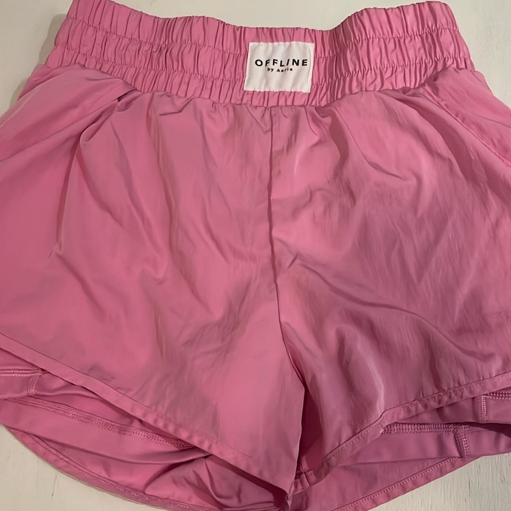 Offline by Aerie Pink Athletic Shorts